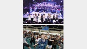 K팝 들리는 곳이면 어디서든 춤… 한국식 화장 체험도 인기