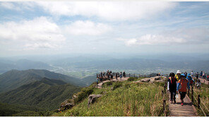 청명한 날씨 만끽하는 관광객들