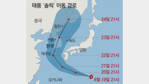 태풍 ‘솔릭’ 6년만에 한반도 관통할듯