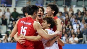 [아시안게임] 한국 남자 배구, 대만에 3-2 승리 ‘첫 승 신고’
