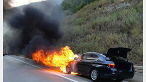 안전진단 받은 BMW 또 불나… 산불 번질 뻔