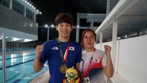 [아시안게임] 이주호, 中-日 텃밭 배영서 깜짝 동메달