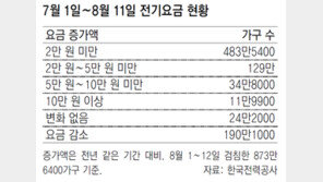 ‘폭염 전기료’ 평균 1만7258원 더 나왔다