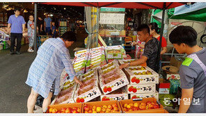 한산한 농산물도매시장