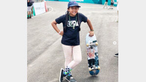 ‘최연소 참가자’ 9세 여자 스케이트보더 “보드 타면 자유 느껴”