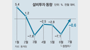 설비투자 5개월 연속 뒷걸음… 금리 올릴수가 없어