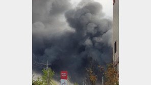인천 서구 화재로 인근 검은연기 뒤덮여… 8㎞ 이상 떨어진 남동구서도 보여