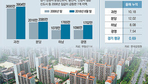 과천-분당-광명도 들썩들썩… 수도권 남부로 번지는 집값 상승