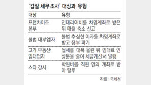 프랜차이즈-대부업자-스타강사… 국세청, 갑질-폭리 203명 세무조사