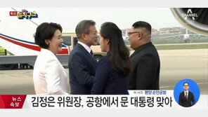 김정은 부부, 문재인 대통령 내외 직접 영접 …2000년 첫 남북정상회담 재현