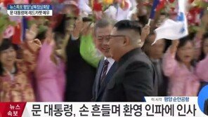 [남북 정상회담] 문재인 대통령, 평양시민과 일일이 악수…김정은 위원장 ‘미소’