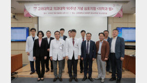 90주년 맞은 고대의대, ‘의학과 법’ 심포지엄 열어