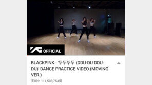 블랙핑크 ‘뚜두뚜두’ 춤영상 1억뷰 돌파, 뮤직비디오는 3억↑