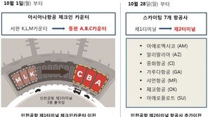 인천공항, 10월부터 아시아나 등 국내외 항공사 카운터 이전