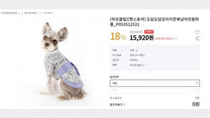 “추석빔 ‘한복’, 애들보다 애견이 더 입는다”