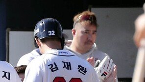 김재환, KBO 최초 3년 연속 30홈런·100타점·100득점 달성