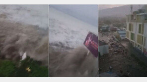 거대한 쓰나미 마을 휩쓸어…인도네시아 규모 7.5 강진·쓰나미로 최소 48명 사망 