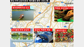 <3>백마강 노을 바라보며 황포돛배에서 ‘황홀한 저녁식사’