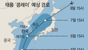 태풍 ‘콩레이’ 5일부터 제주 영향권