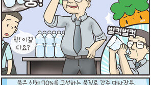 [만화 그리는 의사들]〈75〉하루 권장 물 섭취량은 얼마?