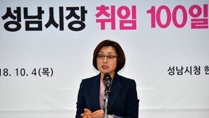 은수미 성남시장 “시민 등에 업고 성남 그림 그려가겠다”