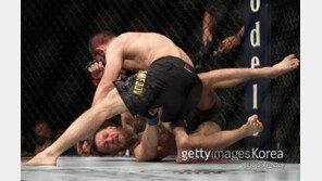 맥그리거 잡고도 웃지 못한 하빕…감정 주체 못하고 관중석 난입해 ‘충돌’