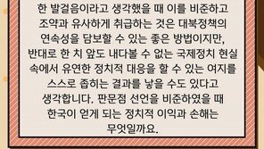 [청년이 묻고 우아한이 답하다]판문점 선언 국회 비준 동의의 정치적 이익과 손해는?