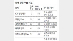 “韓, ICT-제조 세계 선두… 기업혁신-환경은 저조”