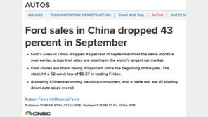 트럼프 관세폭탄에 美업체도 피해, 포드 판매 43% 급락