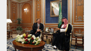 폼페이오, 사우디 왕세자와 웃으며 환담…美태도 논란 가열