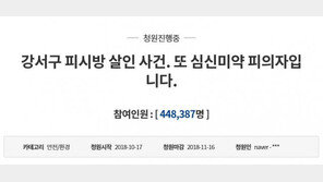 “심신미약 감형 안돼” 강서구 PC방 살인 靑 청원, 이틀만에 44만 명 돌파 
