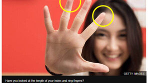 女 왼손 검지·약지 길이 차이로 ‘성 취향’ 알 수 있다?