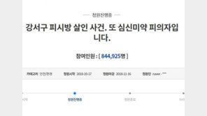 김성수 엄벌 청원 5일만에 84만 돌파 ‘역대 최다’…警 신상공개 압박?