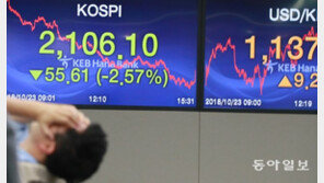 한때 2100 선 붕괴… 증시의 겨울 길어지나