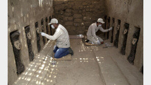 남미 고대문명 나무조각상 발굴