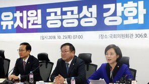 [속보]유은혜 “국·공립유치원 40%확보 위한 세부계획 세울 것”