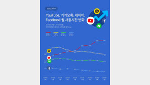 유튜브 훨훨 나는데…페이스북은 ‘곤두박질’