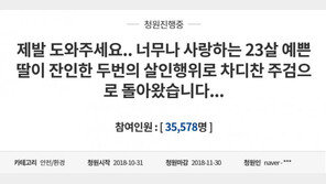 “제발 도와주세요”…춘천 여자친구 살인사건 유족 국민청원