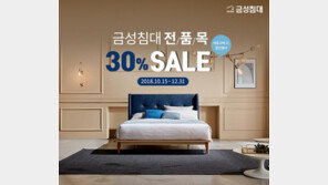  금성침대, 연말까지 전 품목 세트구매 30% 할인…“라돈으로부터 안전”