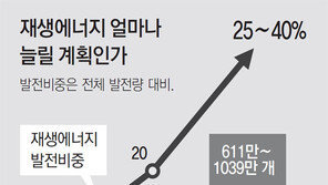 “재생에너지 비중 2040년 25∼40%로 확대”
