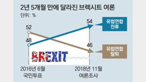 “EU 잔류로 되돌리고 싶어”… 英국민들, 브렉시트 후회