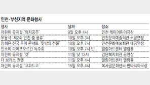 [인천판/문화가]인천·부천지역 문화행사