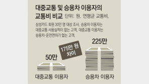 뚜벅이족 교통비, 年 175만원 덜 든다