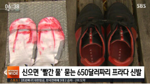 빨간물 빠지는 프라다 신발…항의하자 “진한 색 양말 신으세요” 황당 답변