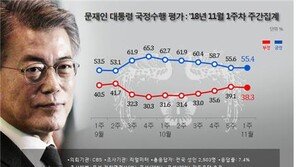 文대통령 지지율 55.4%…등락 거듭하며 보합세