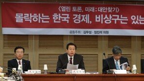 김무성 “2기 경제팀, 1기보다 엉터리…경제 망치겠다는 독선”