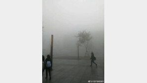 中 베이징, 올해 하반기 최악 잿빛 스모그로 “콜록콜록”