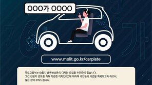 車번호판 디자인, 오늘부터 여론조사…연내 최종안 결정