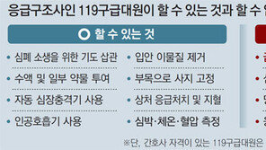 119대원 응급처치, 18년째 막는 규제