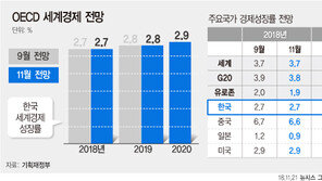 OECD, 올해 韓성장률 전망 2.7% 유지…“최저임금, 점진적 인상 필요” 권고